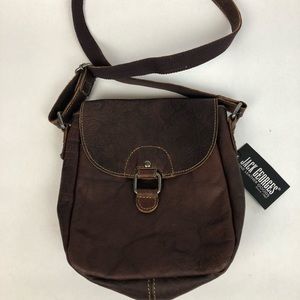 Jack Georges Horseshoe Crossbody Buffalo Leather